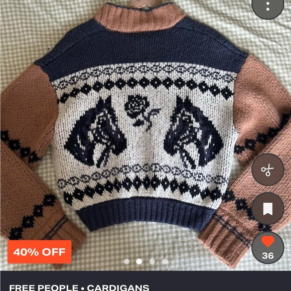 Free people lucky sweater bomber cardigan - Picture 2 of 6